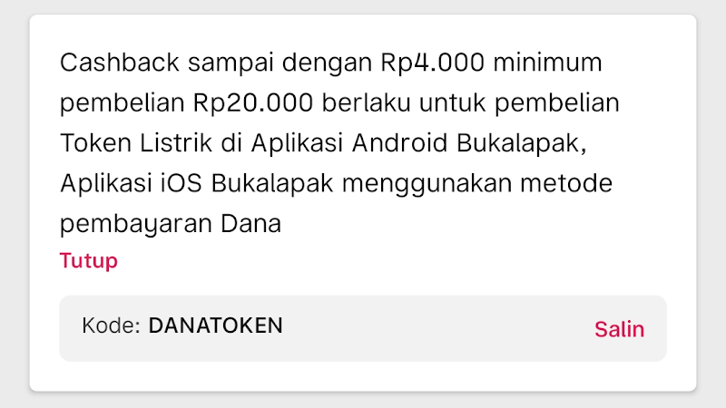 danatoken cashback