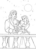 Princess and prince coloring page