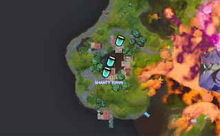 Shanty Town fortnite : Where to find bottles of ghoulish green in Fortnite Season 8