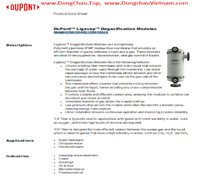 UF Dupont LDM-120-HS, Màng lọc UF Dupont USA