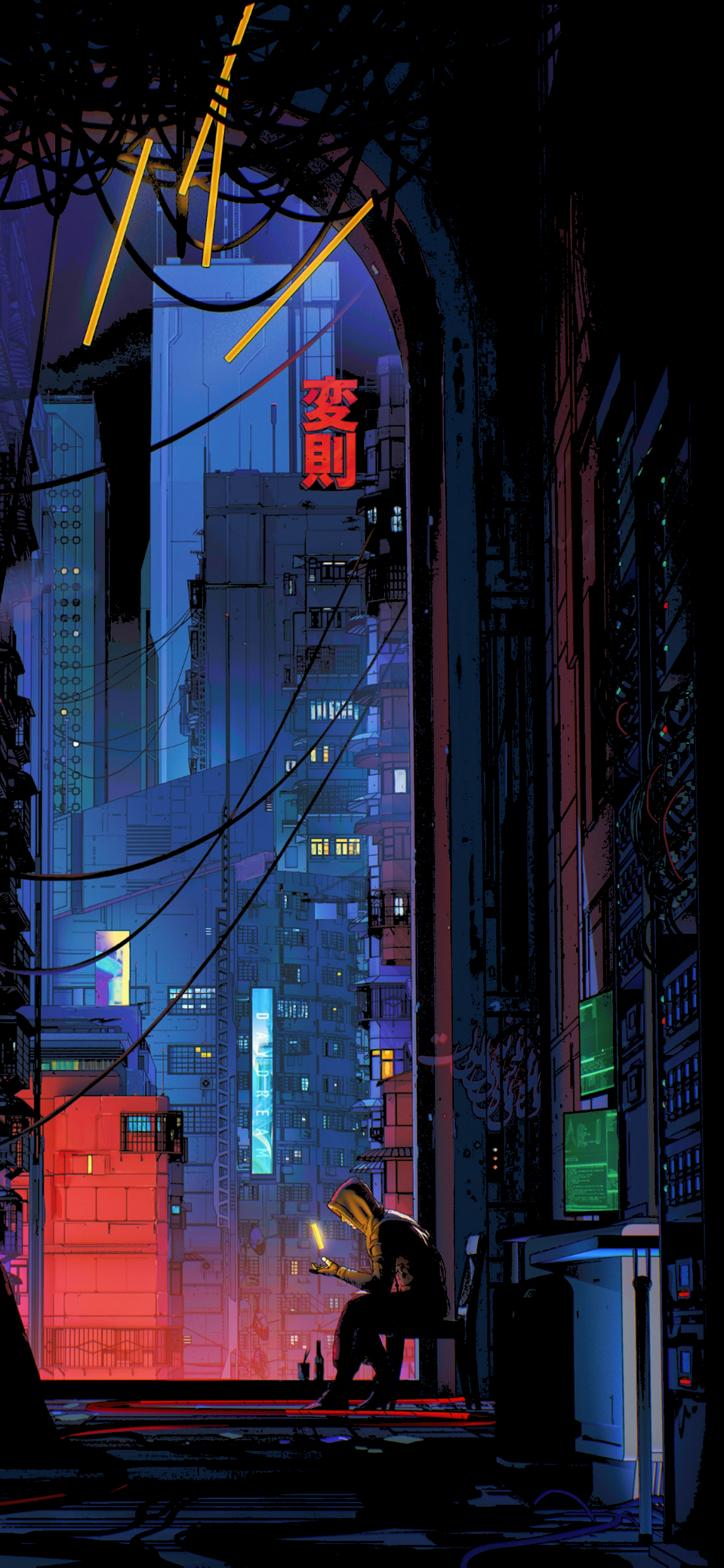 Cool cyberpunk phone wallpaper