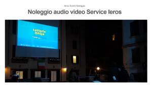 service noleggio monitor video audio