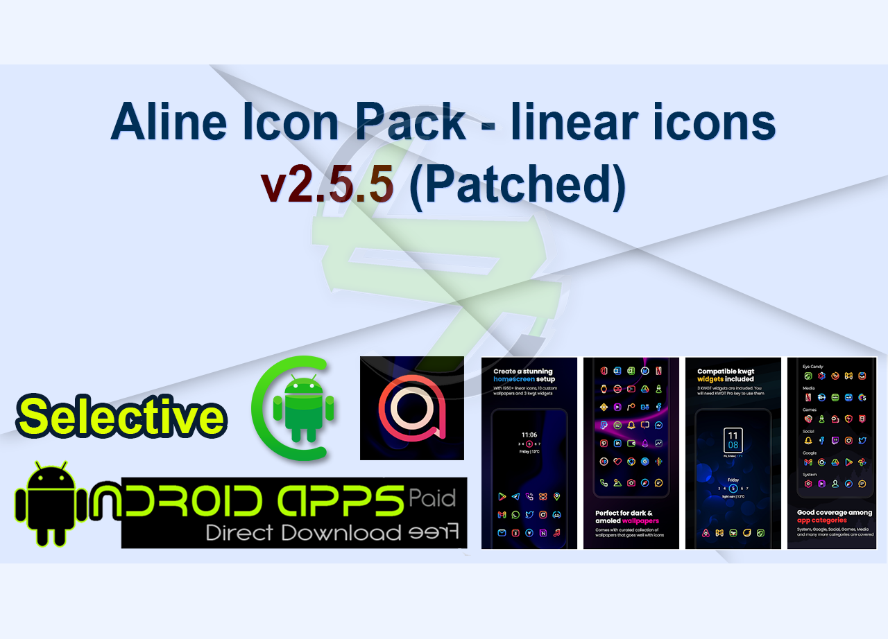 Aline Icon Pack – linear icons v2.5.5 (Patched)