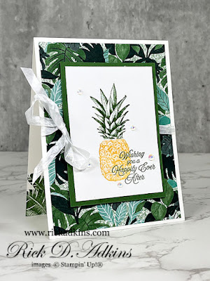 Want to know how to make a wedding card with the Island Vibes Stamp Set.  I have a video showing you how on my blog!