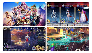 Screenshots of the Saint Seiya awakening Knights of the zodiac apk for Android.