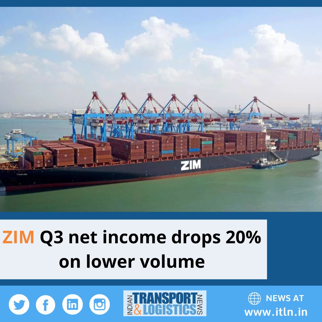 ZIM Q3 net income drops 20% on lower volume