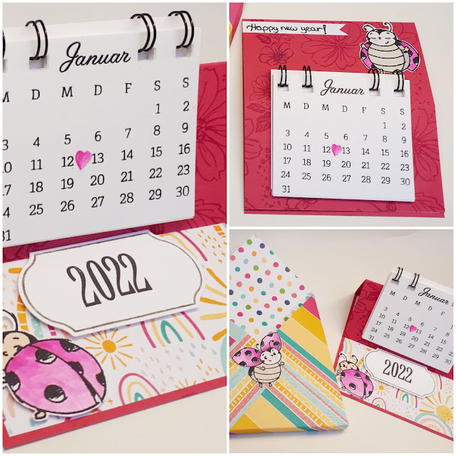 Easel-Karte mit Kalender zum neuen Jahr, Vorschau auf die SAB Stampin' Up! www.eris-kreativwerkstatt.blogspot.de