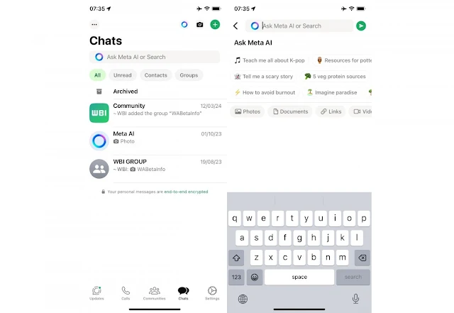 تطبيق WhatsApp يضيف chatbot يعمل بالذكاء الاصطناعي قريبا