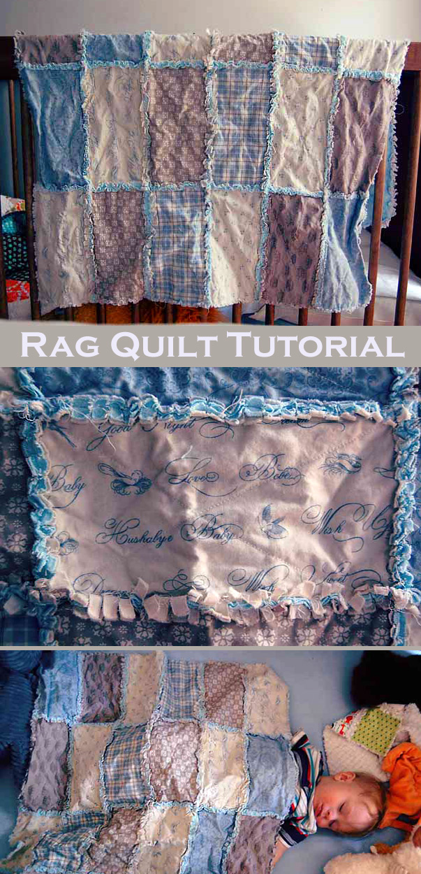 Brick Pattern Rag Quilt Tutorial