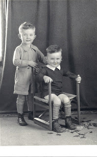 Robert and Richard Putnam, Christmas, 1930