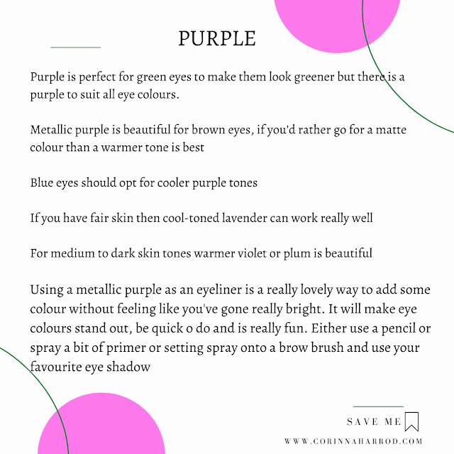 Ideas for wearing purple eye makeup