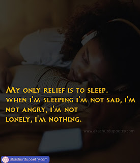 Sad line in English sleeping quotes English sad