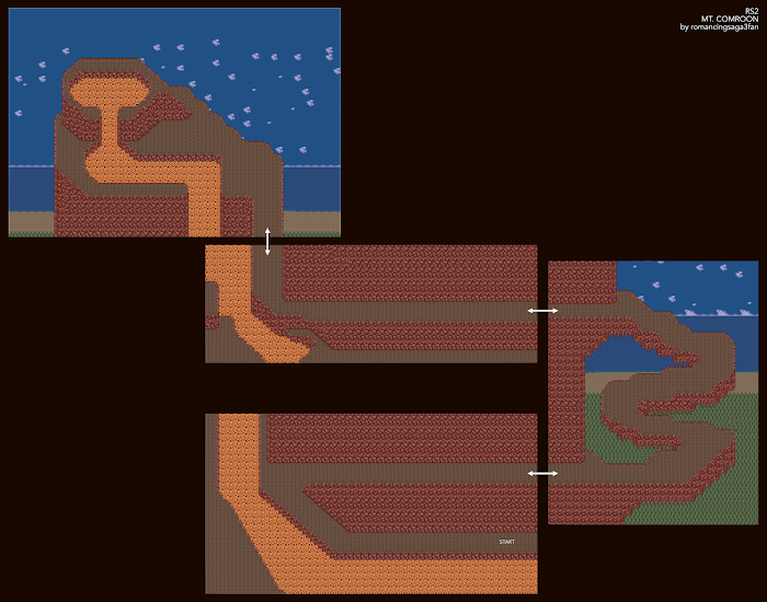 Romancing Saga 2 Mt Comroon Volcano Map