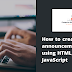 How to create slider announcement bar using HTML, CSS and JavaScript? | How to make custom announcement bar?
