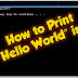 write a program to print Hello World in c