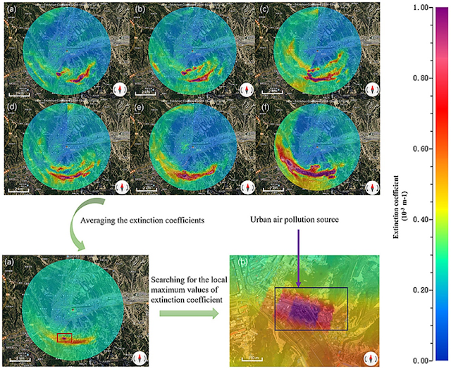 A Sample Air Pollution Map Using LIDAR