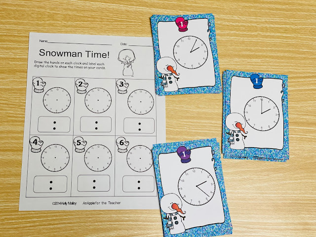 Winter Themed Math Centers for Third Graders