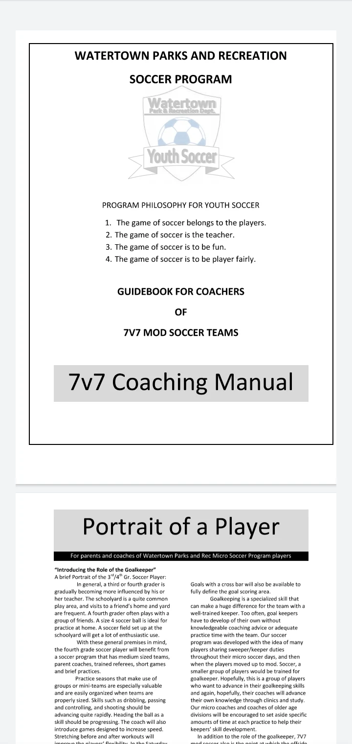 7v7 Coaching Manual