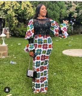 Latest Ankara Straight Long Gown Styles for Ladies