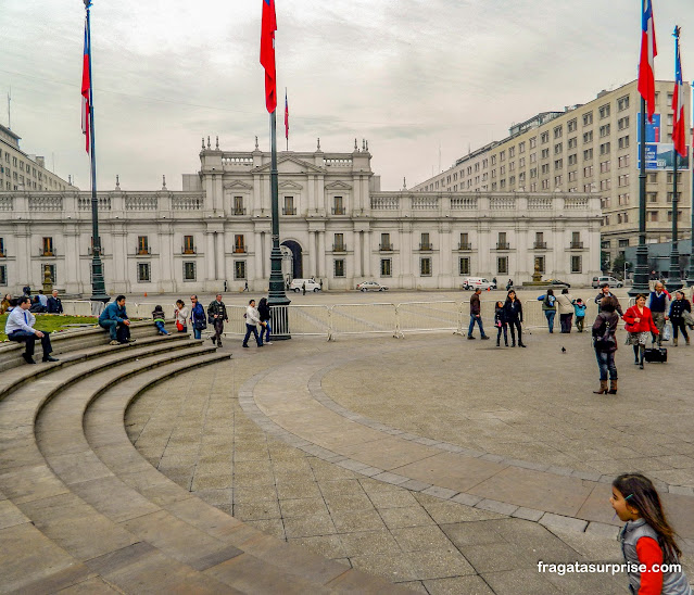 Palácio de La Moneda e Praça Constituição, Santiago do Chile