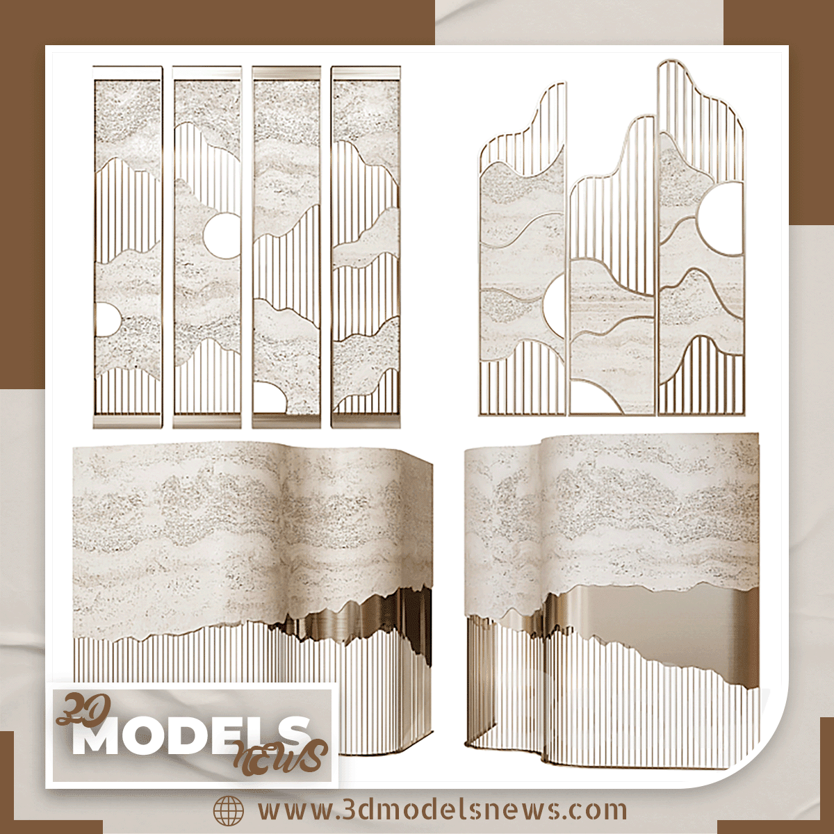 Decorative objects model Partition 23