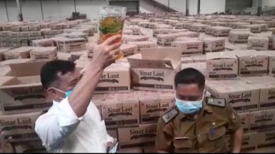Tim Satgas Pangan Polda Lampung Temukan Ratusan Ribu Minyak Goreng di Gudang