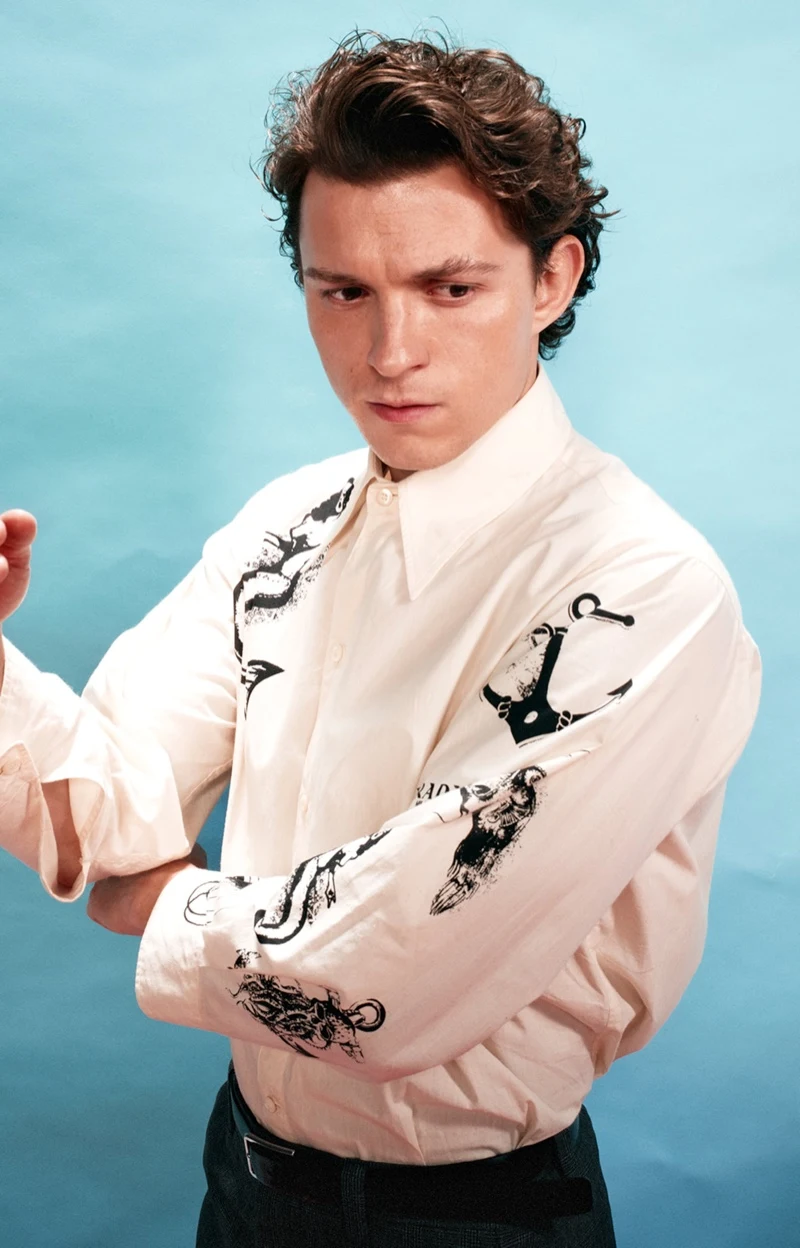 Actor Tom Holland fronts Prada’s spring-summer 2022 advertising campaign.