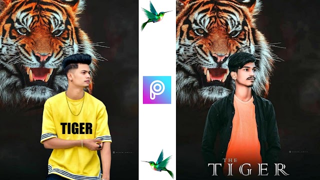 Tiger Background Photo Editing Tutorial | Picsart Photo Editing | Picsart Tiger Background Photo Editing Tutorial