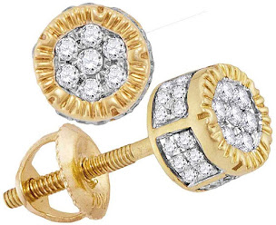 Gold Diamond Stud Earrings For Men