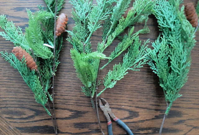 Cut Faux Greenery Into Pieces