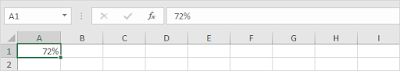 excel formula for percentage