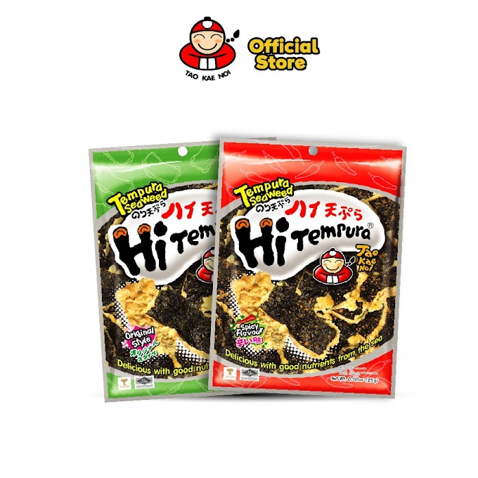 Mall Shop [ taokaenoi_official ] Snack rong biển ăn liền Thái Lan Hi Tempura Taokaenoi 25g