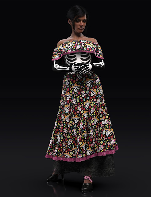 dForce Dia de los Muertos Outfit for Genesis 8.1 Females
