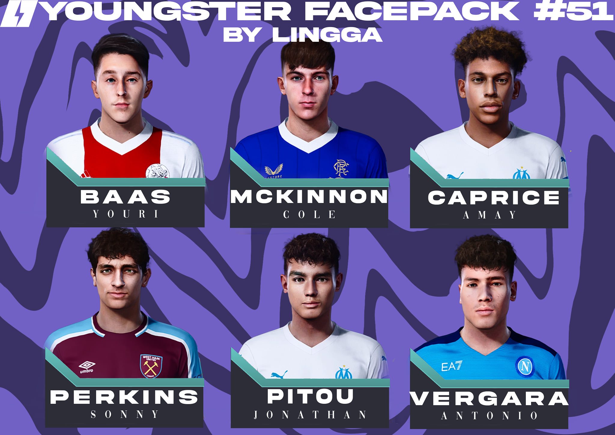 PES 2021 | New Youngster Facepack V51 Season 2022