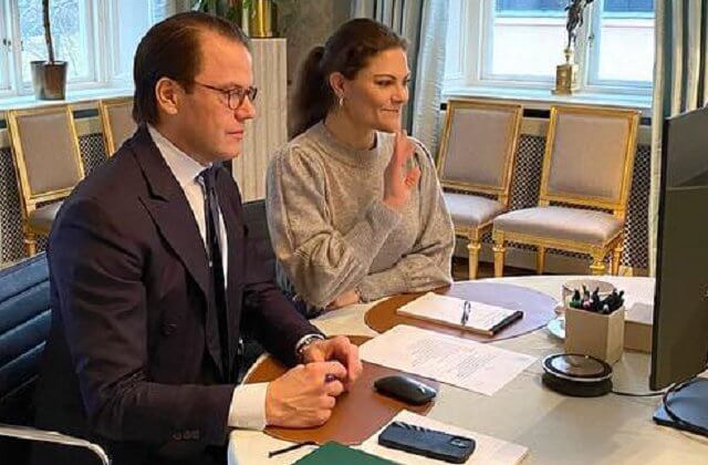 Crown Princess Victoria wore a phoebe gray sweater from Odd Molly. Queen Silvia wore a red blazer
