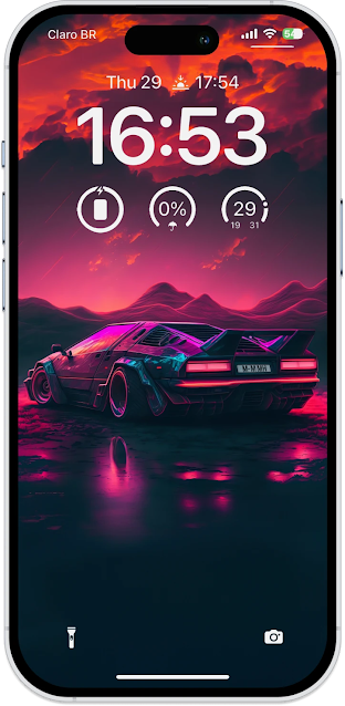SYNTHWAVE CAR WALLPAPER IPHONE