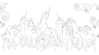 unicorns Mia and me coloring page