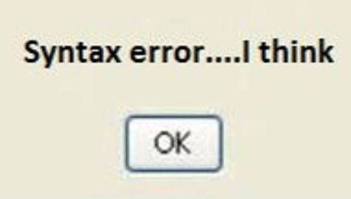 Syntax Errors