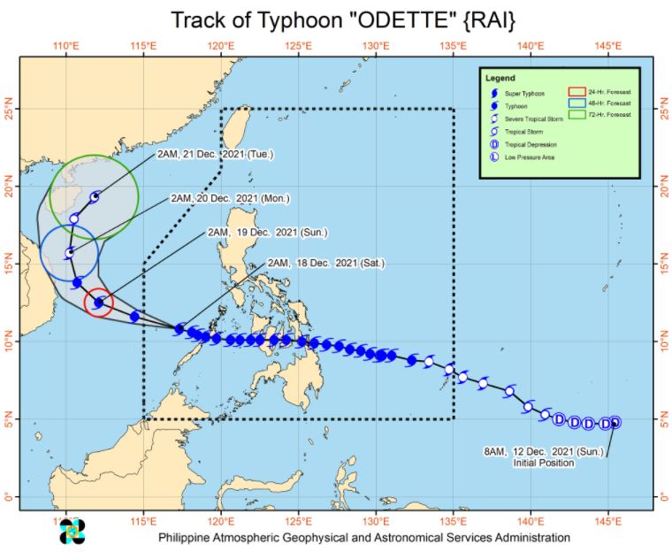 'Bagyong Odette' PAGASA weather update December 18, 2021