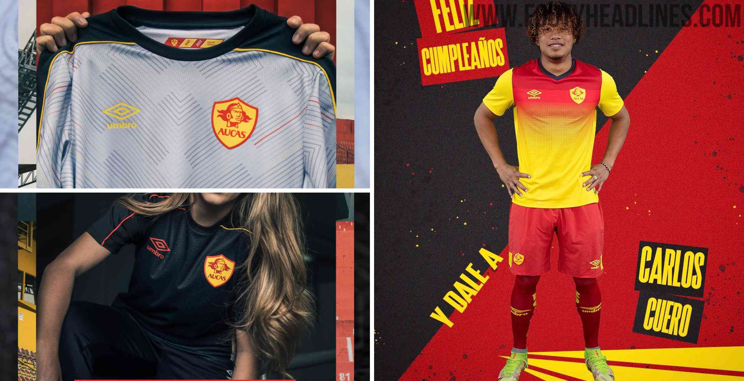S.D Aucas 2022 Home, Away and Third Kits by Umbro - Footy Headlines