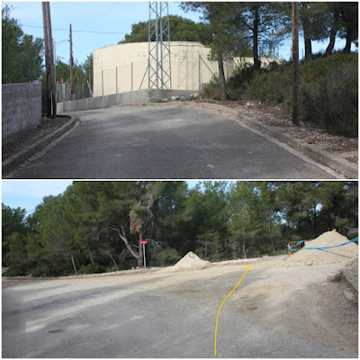 CIMS I COTES DEL BAIX PENEDÈS - MASLLORENÇ, carrer dels Rosers i dipòsit d'aigua a l'urbanització de la Font d'en Talló