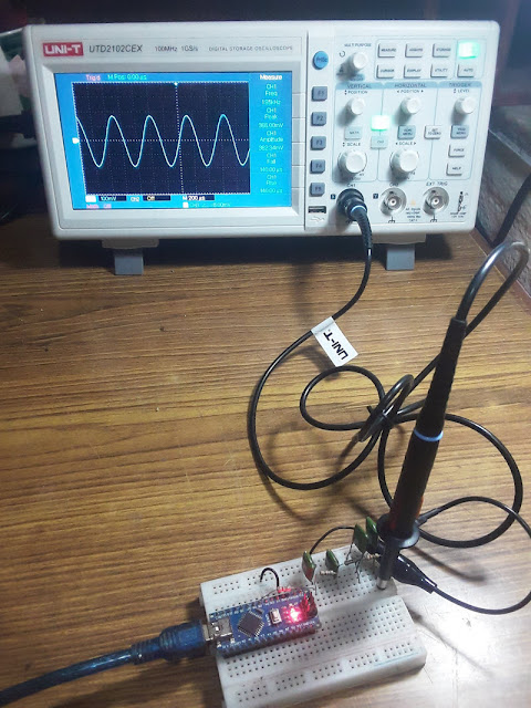 sine wave from arduino on DSO