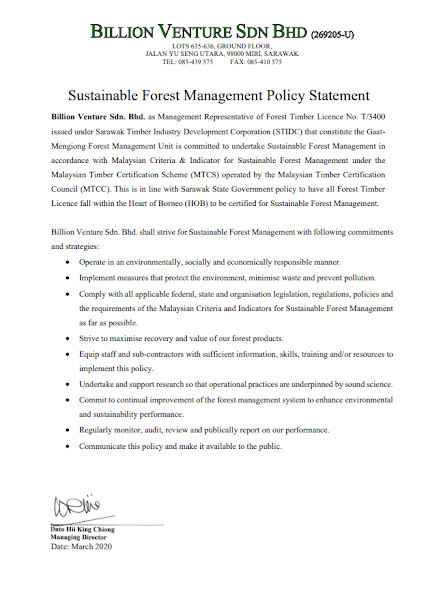 sustainable forest management policy statement