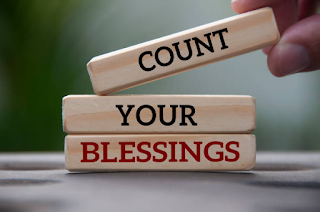 Blocks that say count your blessings