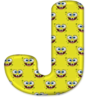 Abecedario Relleno de la Cara de Bob Esponja.