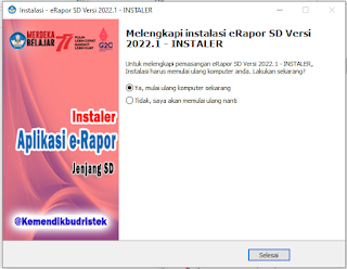 Cara Install eRapor SD Versi 2022.1 Kurikulum Merdeka SD