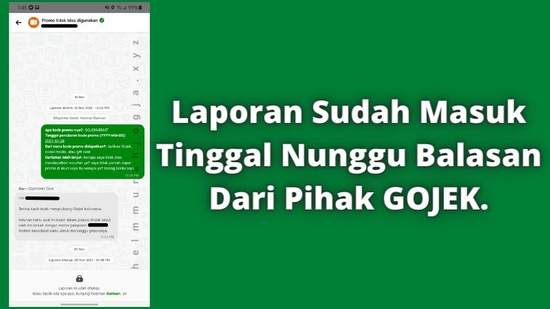 Status Laporan Gojek