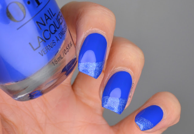 OPI Blue French Manicure Nail Art