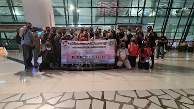 PERKEMI sambut Tim Cabor Shorinji Kempo Provinsi Banten PON XX Papua tiba di Bandara Soekarno-Hatta 