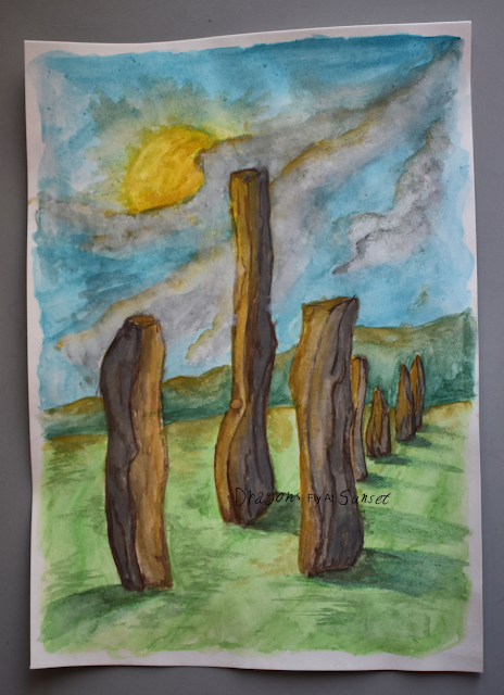 Callanish in Gouache painting